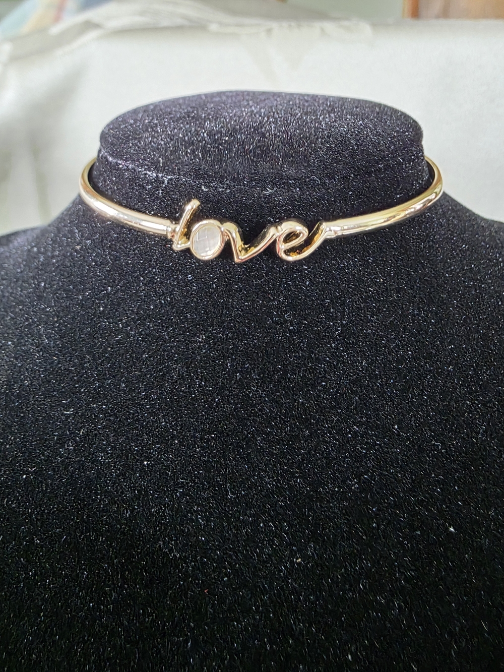 #59 Gold 'Love' Script Bangle Bracelet